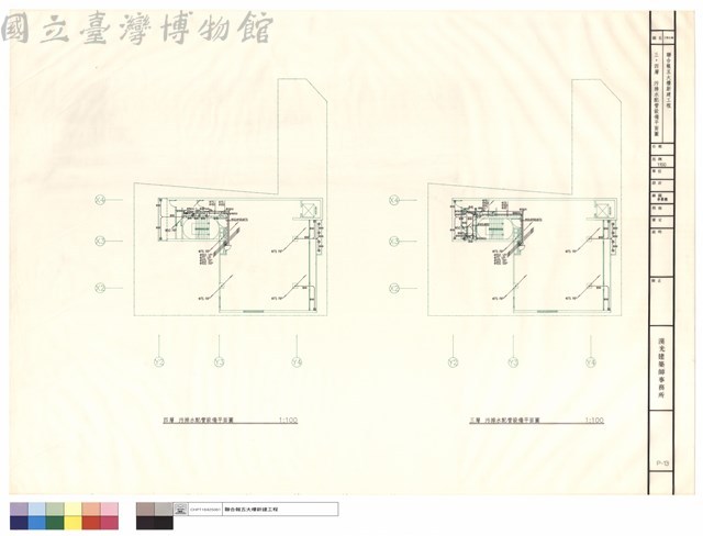 三、四層、污排水配管設備平面圖藏品圖，第1張