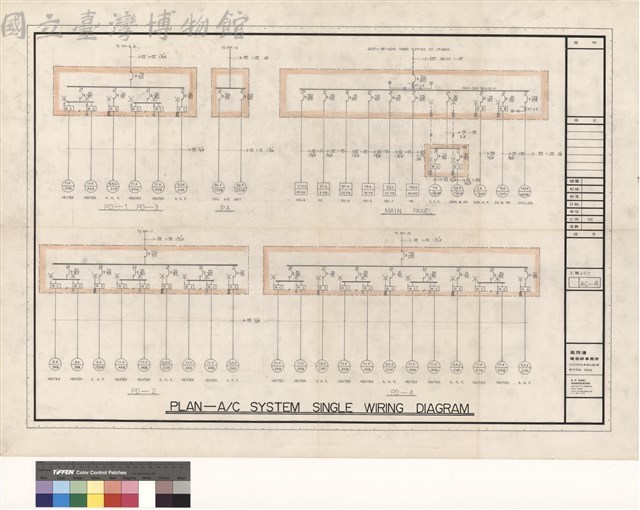 (PLAN-A/C SYSTEM SINGLE WIRING DIAGRAM)藏品圖，第1張