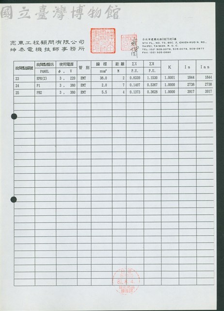 (故障電流計算與檢討第三頁)藏品圖，第1張