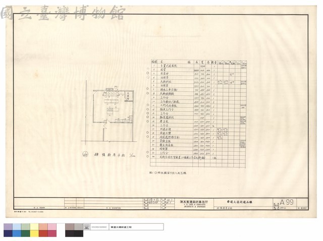 四樓廚房平面藏品圖，第1張