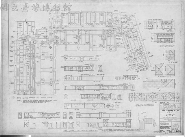 FIRST FL.REFLECTED CLG & CORRIDOR ELEVATIONS藏品圖，第1張