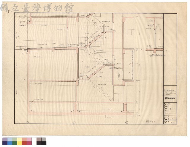 A梯及貨梯剖面,騎樓局部剖面藏品圖，第1張