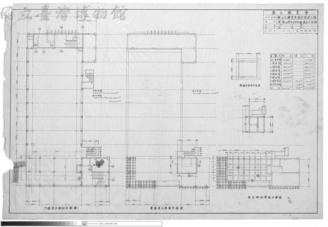 屋頂及突出部份、電梯房平面圖藏品圖，第1張