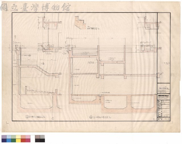 室外梯B及入車道剖面 出入車道及外牆剖面藏品圖，第1張