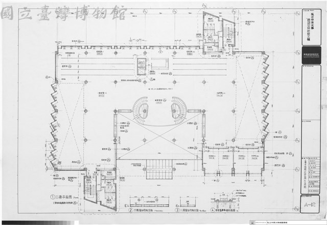 三樓平面圖、局部立面、大樣圖藏品圖，第1張