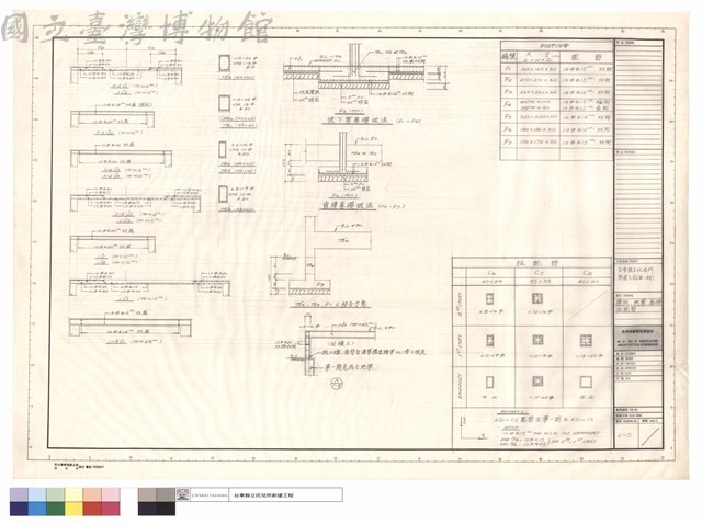 樓板、地梁、基礎柱配筋藏品圖，第1張