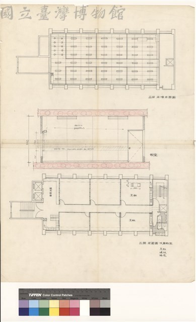 五层平頂平面圖, 五层 平面圖 技藝教室 烹飪 縫紉 插花藏品圖，第1張