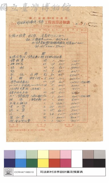 預算表藏品圖，第1張