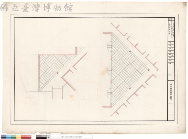 鋪地詳圖，B棟藏品圖，第1張