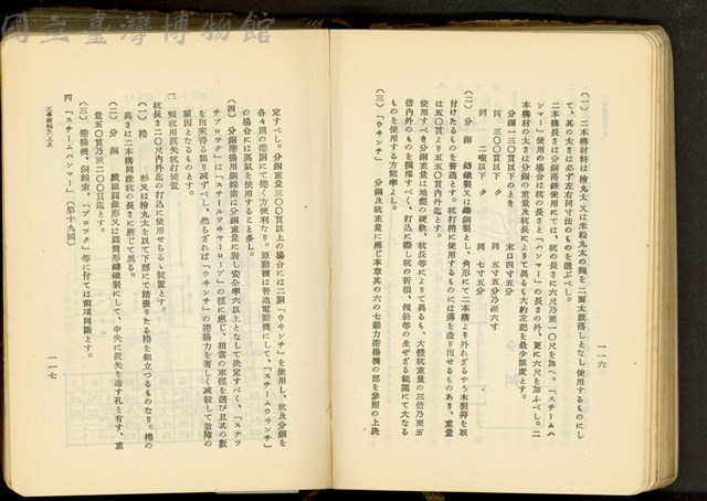 第十七章工事機械及器具(P116-117)藏品圖，第1張