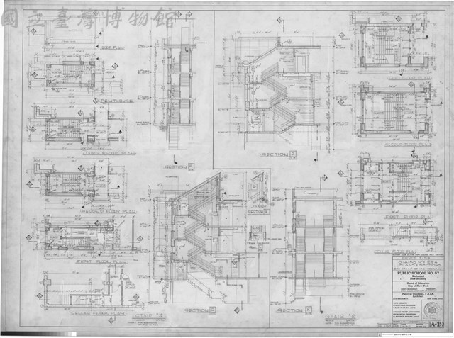 STAIRS N°S 2&4  PLANS&SECTIONS藏品圖，第1張