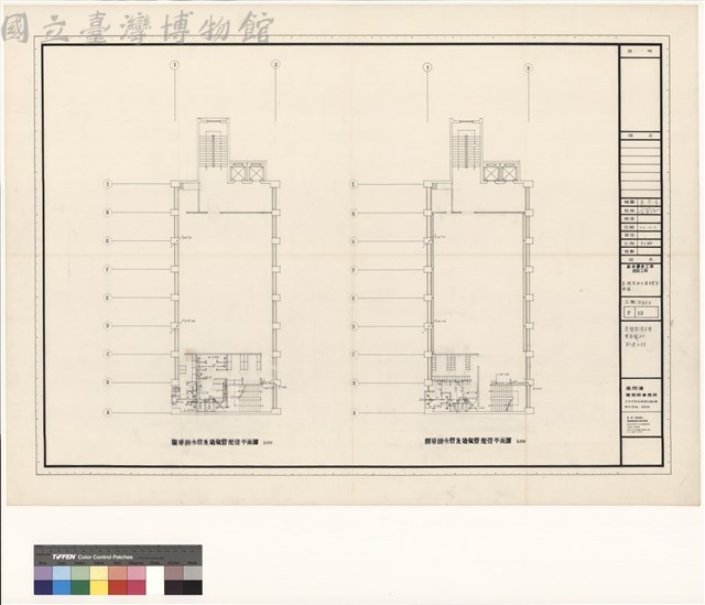 給水排水工程 消防工程 柒.捌层排水通氣管平面圖藏品圖，第1張