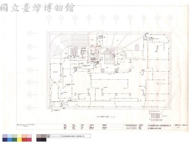 地下壹層幹線、插座平面圖藏品圖，第1張