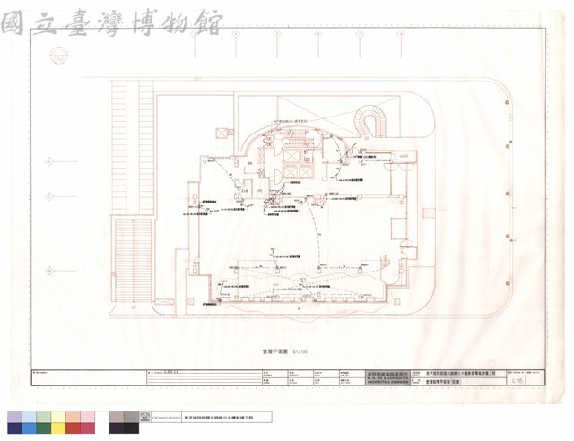 壹層弱電平面圖(配纜)藏品圖，第1張