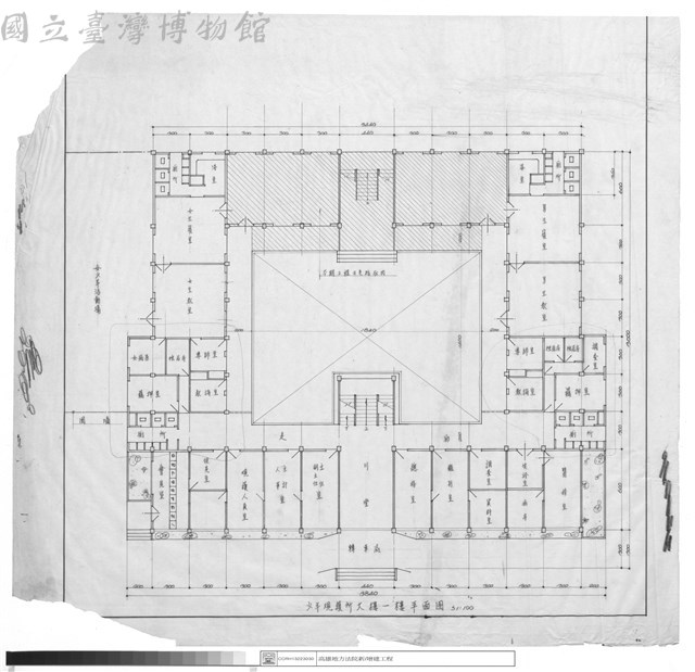 少年觀護所大樓一樓平面圖藏品圖，第1張