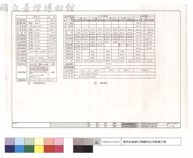 申請面積檢討表,面積計算表藏品圖，第1張