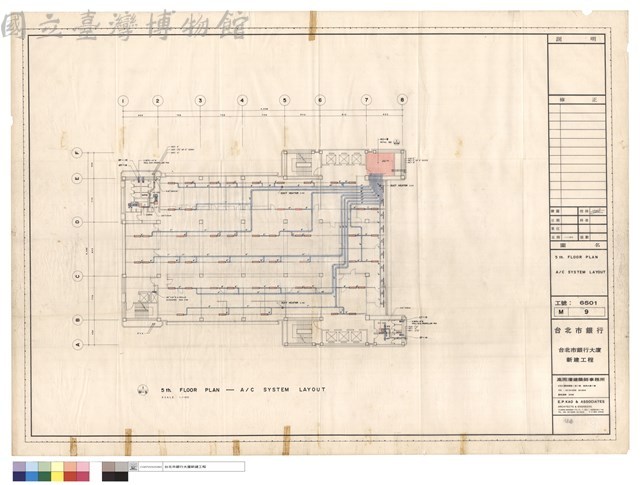 5 th. FLOOR PLAN  A/C SYSTEM LAYOUT藏品圖，第1張