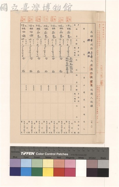 高雄縣政府建設局建造執照變更起造人記錄(表二)藏品圖，第1張