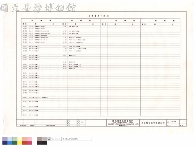 結構圖索引表(三)藏品圖，第1張