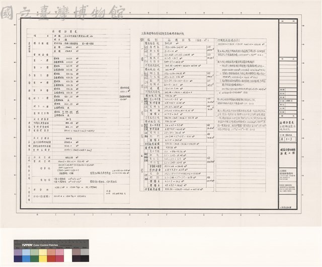 面積計算表,工廠類設置法規檢討表藏品圖，第1張