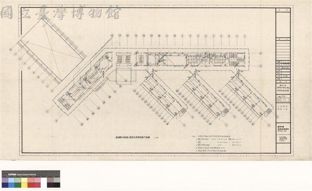 電氣工程 
貳層動力幹線.電話及插座配線平面圖藏品圖，第1張