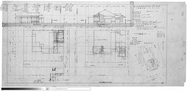 增改建前平面圖、增改建後平面圖、配置圖、案內圖藏品圖，第1張