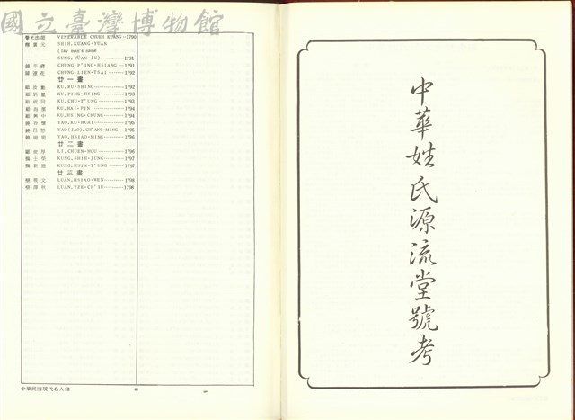 (P40,中華姓氏源流堂號考)藏品圖，第1張