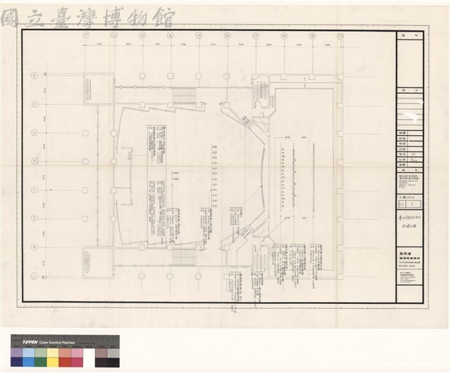舞台燈光系統基本配置剖面圖 STAGE LIGHTING SYSTEM BASIC LAYOUT PLAN藏品圖，第1張