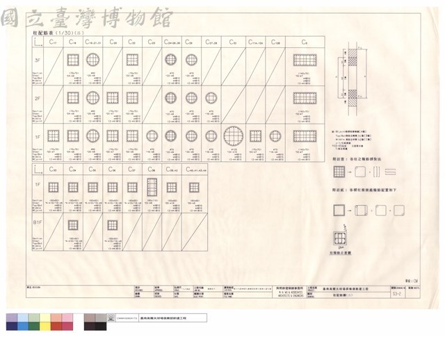 柱配筋圖(二)藏品圖，第1張