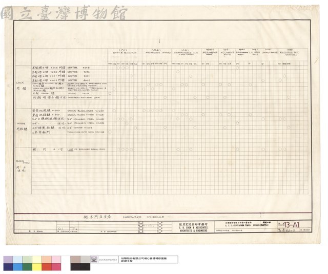 鋁,木門五金表藏品圖，第1張