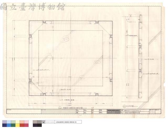一層廣場不銹鋼烤漆柱斷面詳圖藏品圖，第1張