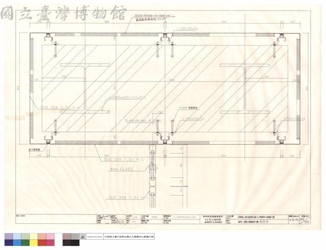推門,包柱立斷面現寸圖(圓錐塔)藏品圖，第1張