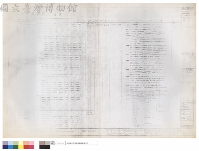 空調主要設備規範表(一)藏品圖，第1張