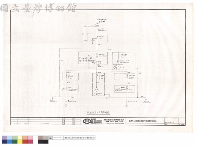 高壓受變電設備單線圖藏品圖，第1張
