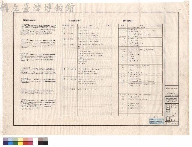 消防火警說明、圖例及機器規格表藏品圖，第1張