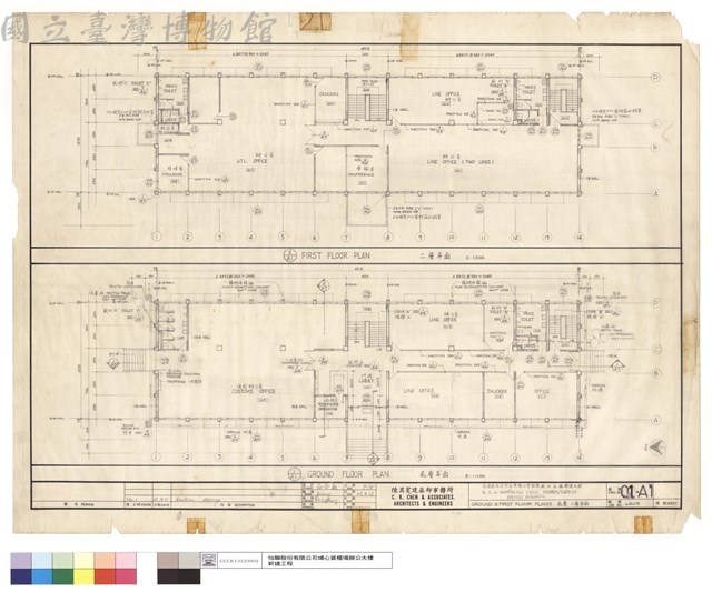 GROLIND & FIRST FLOOR PLANS 底層,二層平面藏品圖，第1張