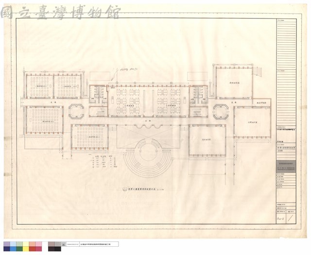 教學大樓壹層傢俱配置平面圖藏品圖，第1張