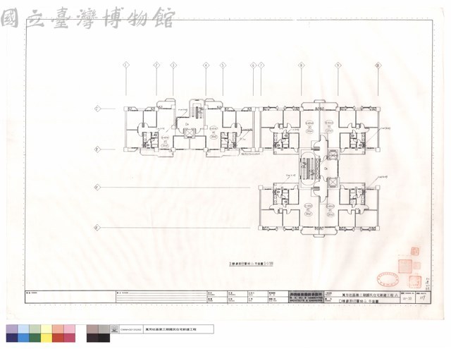 D棟參至肆層給水平面圖藏品圖，第1張