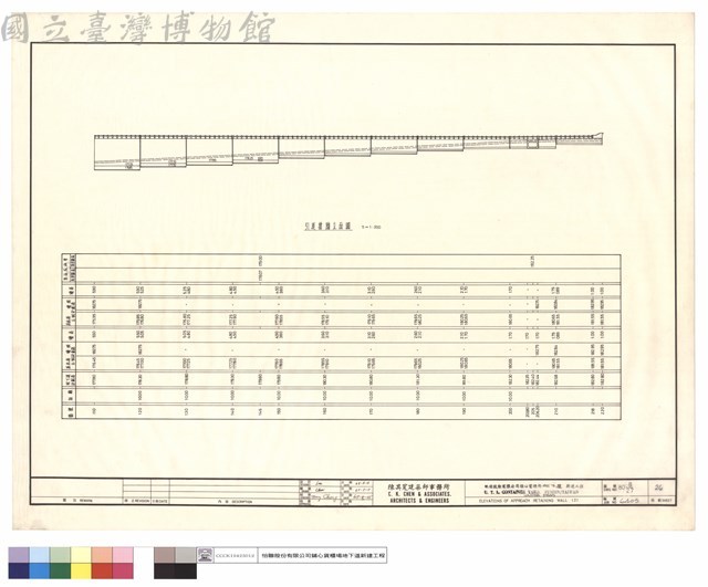 ELEVATIONS OF APPROACH RETAINING WALL(2)藏品圖，第1張