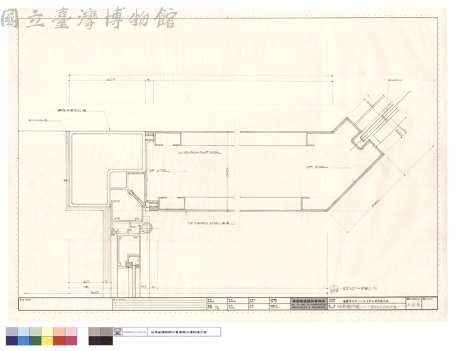 帷幕牆詳圖(八)(一層主入口DW6大樣)藏品圖，第1張