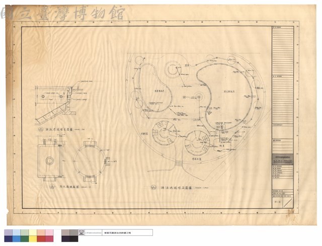 游泳池照明立面、平面圖，防水接線盒圖藏品圖，第1張
