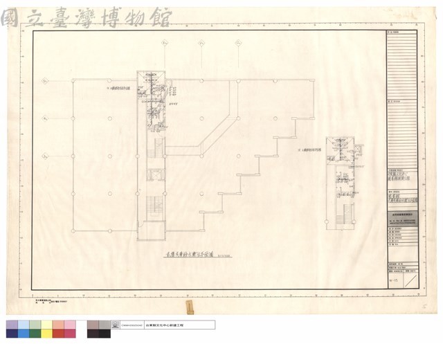 圖書館貳層夾層給水衛生平面圖藏品圖，第1張