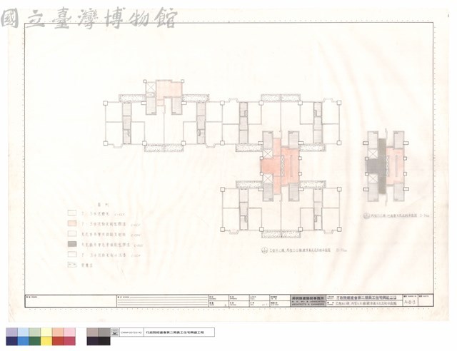 乙型B、C棟、丙型D、E棟標準層天花反射平面圖藏品圖，第1張