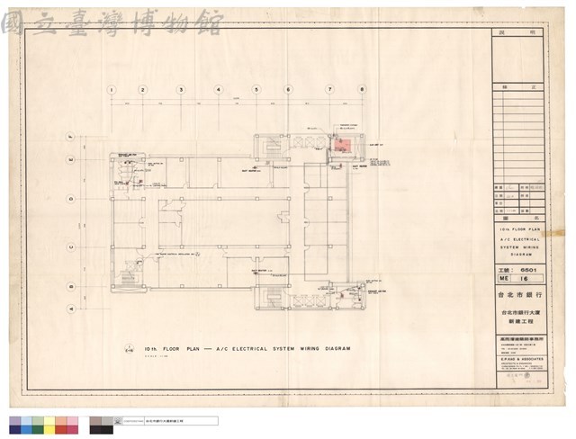 10 th. FLOOR PLAN A/C ELECTRICAL SYSTEM WIRING DIAGRAM藏品圖，第1張