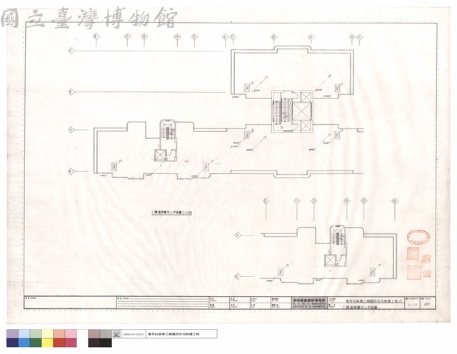 C棟屋頂層排水平面圖藏品圖，第1張