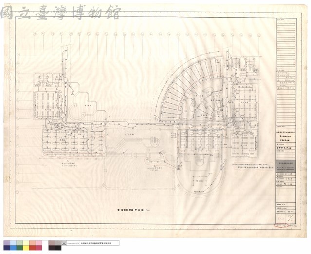 壹層電燈插座平面圖(行政大樓)藏品圖，第1張