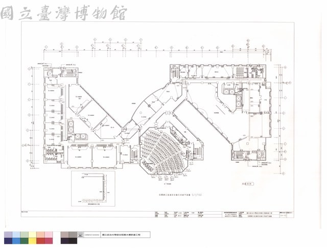 伍層辦公室通訊自動化系統平面圖藏品圖，第1張