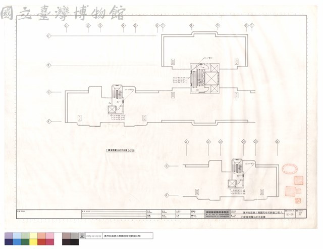 C棟屋頂層弱電平面圖藏品圖，第1張