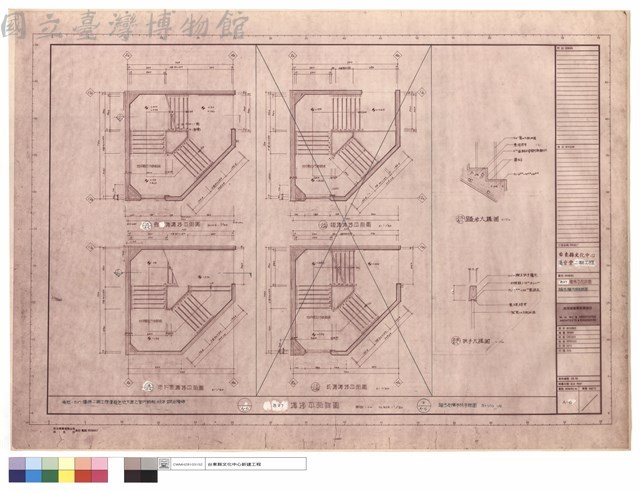 B27樓梯平面詳圖,踏步,欅木扶手詳圖藏品圖，第1張