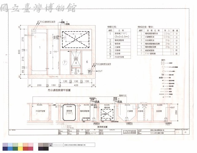 500人份汙水處理工程圖藏品圖，第1張